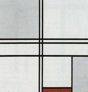 Compositie met Rood en Grijs